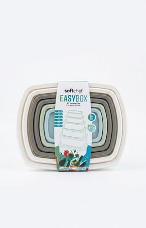  Easybox 6'lı Plastik Saklama Kabı Seti, BPA İçermez İç İçe Geçebilir Mutfak ve Buzdolabı İçi Düzenleyici Erzak Kabı Seti (225 ml - 3000 ml)