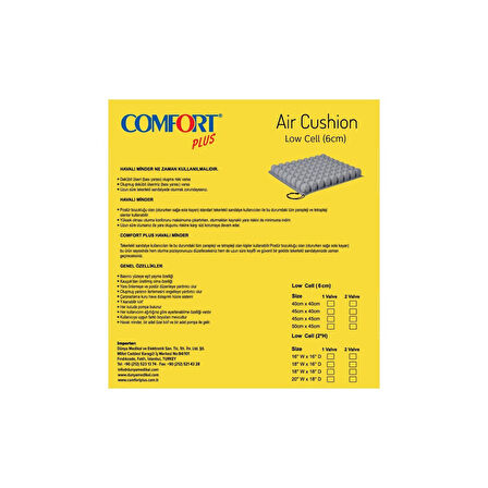 Medikaltec  DM-840 Havalı Oturma Minderi 40x40x8