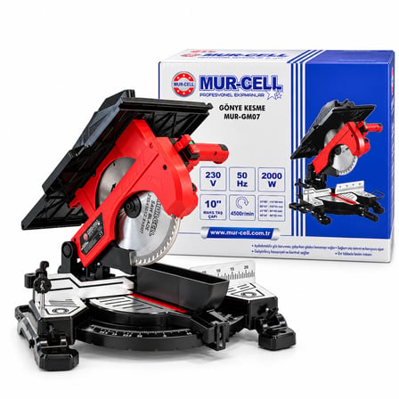 MUR-CELL MUR-GM07 2000W 255 MM 10 İnç Profesyonel Gönye Kesme Makinesi
