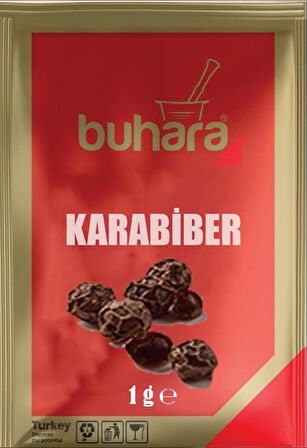 BUHARA TEK KULLANIMLIK POŞET KARABİBER TOZ 1 GR 1x1000 Adet