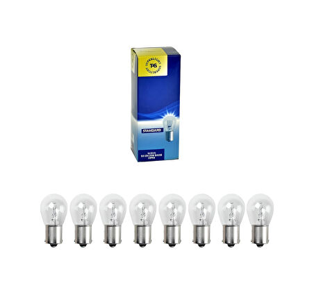 10 Adet 12v P21w 93 Düz Tek Duy Stop Sinyal Ampul Standart Iş...