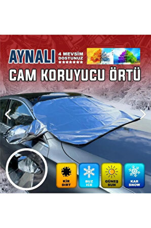 Araba Ön Cam Güneşlik Aynaya Geçme Kar Buz Önleyici Oto Branda