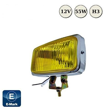 2 Adet Carub Sis Lambası Krom Sarı Maxtel Jf-105 Tip 16x8,7x6cm