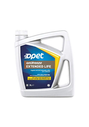 Opet Organik Extended Life Kırmızı Antifiriz 3 Litre Üretim 2022