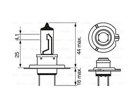 BOSCH 1987302863 Ampul 24V Standart H7 70W