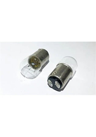 12v 68 Ampul 5w Çift Duy Tek Flaman Ba15d Marin 2 Adet