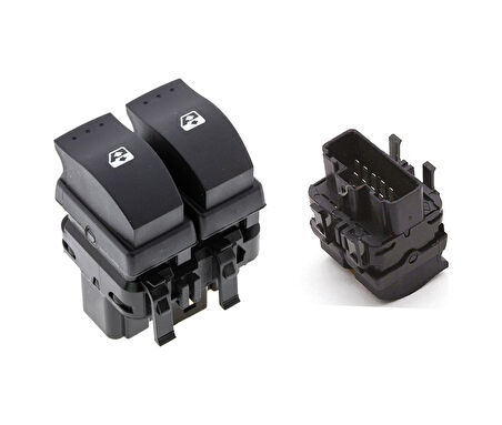 Renault Megane,Laguna,Trafic Ön Sol Cam Anahtari 10 Pin Siyah Ren 505747250