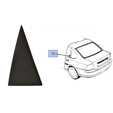 Opel Vectra B Arka Kapi Dis Üçgen Kapagi Sol ( Sürücü ) Taraf 427561428