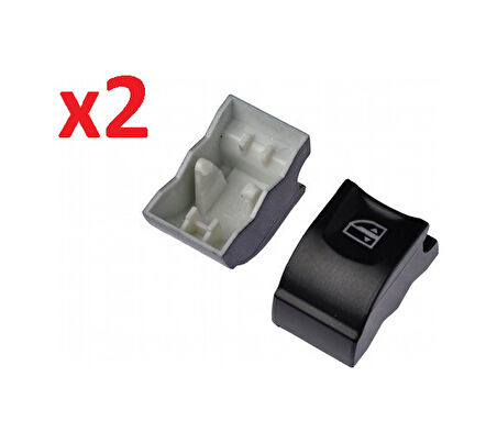 Renault Fluence Cam Düğmesi Kapağı Kısa Basma Çubuklu 2 Adet