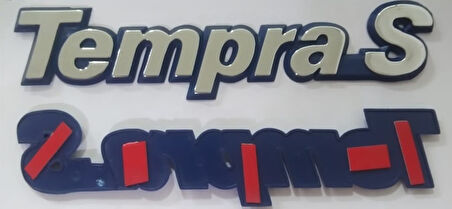 Fiat Tempra S "tempra S" Bagaj Yazı Mavi Krom Kaplama