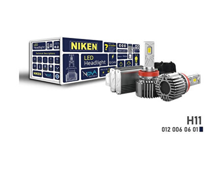 Nıken 12v-24v H11 Csp Led Xenon Far Ampul Seti 6500k 24000 Lümen 90w Canbus Nova Serisi