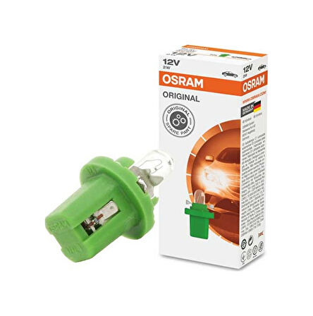 Osram 2722Mf 12V T5 2W Dipsiz Gösterge Ampulü Duylu 10 Adet