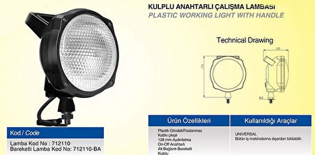 712110 Universal Çalışma Lambası Çeray