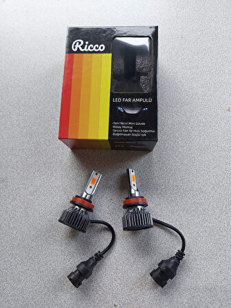 Ricco 9005 Hb3 Slim Mini Led Xenon Pink Pembe Renk 8000lm 9005 Pembe Led Zenon