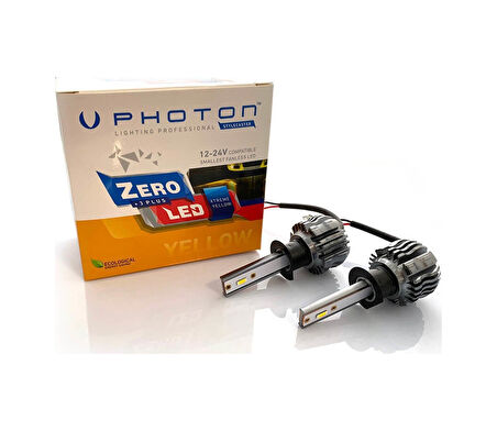 Photon12-24 Zero H1 Limon Sarısı Xtreme Yellow +3 Plus Fansız Led