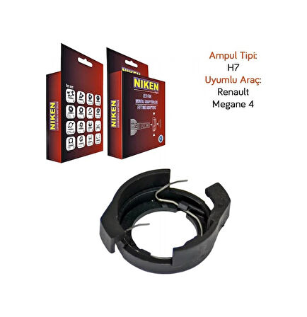 Renault Megane 4 Led Far Aparatı H7 Kısa Far Sabitleme Aparatı Niken