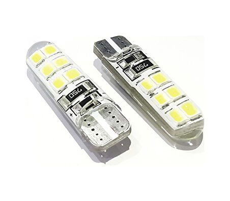 T10 Led Silikon 12 Ledli Park Plaka İç Aydınlatma Beyaz 2 Adet