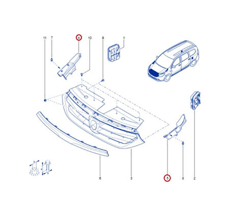 Ön Cam Izgara Köse Bakaliti Lodgy-Dokker 499194377 - Taraf / Sol 