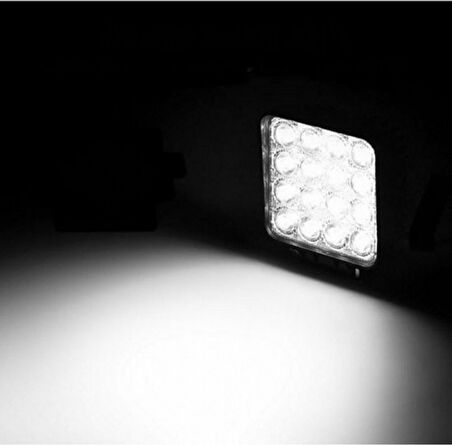 4 Adet Off Road Sis Farı - Lambası 16 Led Kare Çalışma Lambası (495172098)