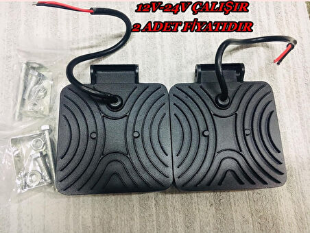 -Off Road Sis Farı - 16 Led Kare Çalışma Lambası 2 Adet