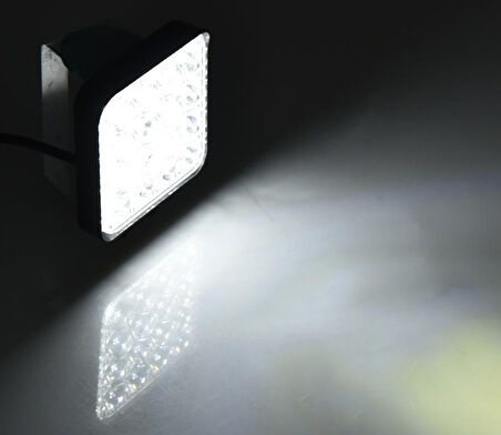 Off Road Sis Farı - Lamba 16 Led Kare Çalışma Lambası 2 Adet