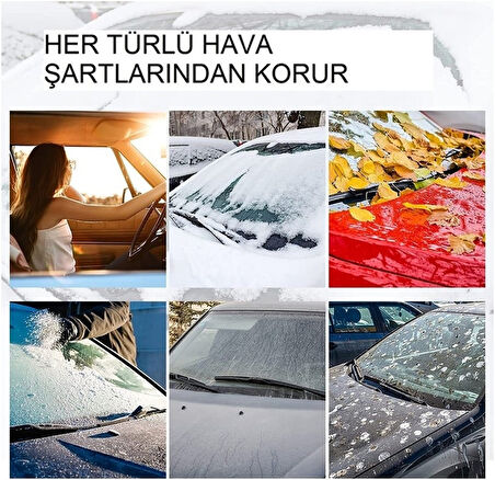 Ön Cam Branda Güneş Kar Buzlanma Önleyici Örtü Su Geçirmez Ön Cam