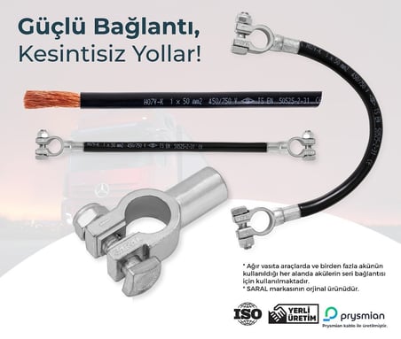 Saral Kutupbaşlı Akü Ara Kablosu Akü Seri Baglantı Kablosu 25cm