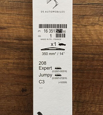 Peugeot 206 208 307 Partner Tepee C3 Arka Silecek