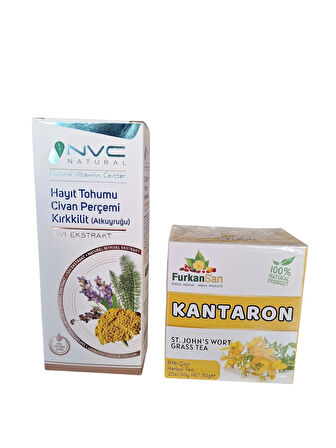 Hayıt Tohumu - Civan perçemi - KIrkkilit (Atkuyruğu) 250 ml premium ekstrat + Kantaron Çayı Düzenleyici & Rahatlatıc setı