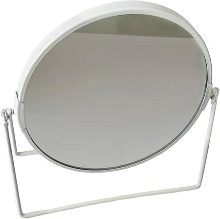 Masa üstü 15 cm 2x Büyüteçli Çift Taraflı 360°Dönen Metal Masa Aynası mt167by