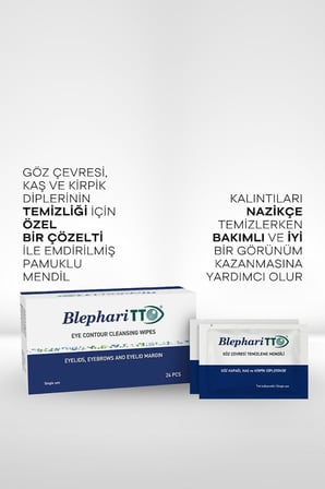 BLEFARİTTO Swab Göz Çevresi Mendili 24'lü Göz ve Makyaj Temizleme(Çay Ağaci Yaği/Tea Tree Oil)
