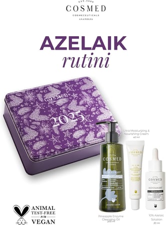 Cosmed 2025 Azelaik Rutini Set - Yüz Temizleme Jeli, Nemlendirici Krem ve Azelaik Serum