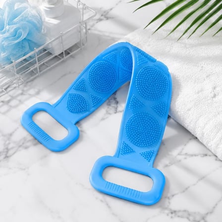 Silikon Sırt Kesesi – 70 cm Uzun Saplı, Vücut Duş ve Banyo Kesesi, Esnek Çift Taraflı Vücut Temizleme Fırçası, Karışık Renk