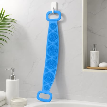 Silikon Sırt Kesesi – 70 cm Uzun Saplı, Vücut Duş ve Banyo Kesesi, Esnek Çift Taraflı Vücut Temizleme Fırçası, Karışık Renk