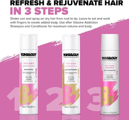 TONI&GUY Gösterişli Hacim Veren Kuru Şampuan 250ml