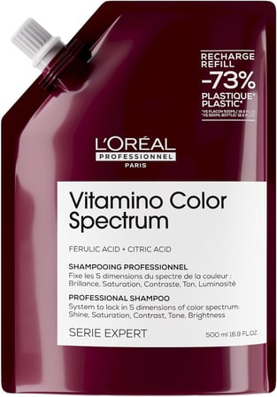 Serie Expert Vitamino Color Spectrum Boyalı Saçlar İçin Parlaklık Kazandıran Renk Koruyucu Refill Şampuan 500ml