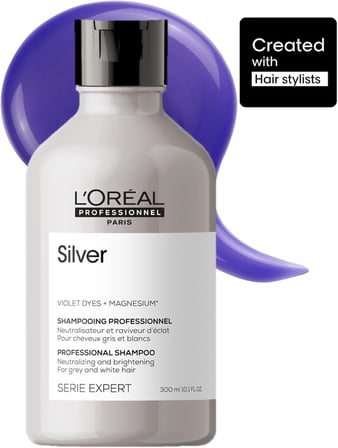 Serie Expert Silver Çok Açık Sarı, Gri ve Beyaz Saçlar için Renk Dengeleyici Mor Şampuanı 300 ml