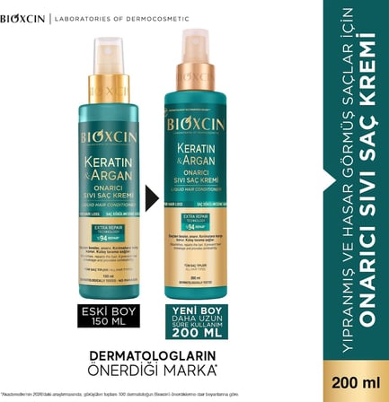 Keratin & Argan Onarici Sivi Sac Bakim Kremi 200 Ml Yipranmis Ve Hassas Saclar