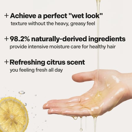 Saça Parlak ve Islak Bir Görünüm Sunan, Bitkisel Özler İçeren Saç Yağı Pro Airy Polish Oil