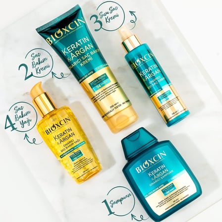 Keratin & Argan Onarıcı Saç Bakım Yağı 150 Ml - Yıpranmış Ve Hasar Görmüş Saçlar 2li paket