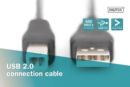 AK-300102-030-S 3 m USB 2.0 Yazıcı Kablosu