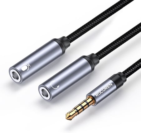 Hi-Fi TRRS Mikrofon ve Kulaklık Birleştirici 3.5mm Y Jack Kablo