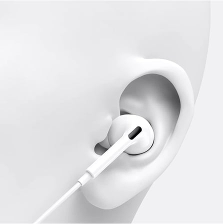 Type-C Silikonlu Kablolu Kulaklık iPhone 17/17 Pro / 17 Pro Max Uyumlu Beyaz, 234GNXV131