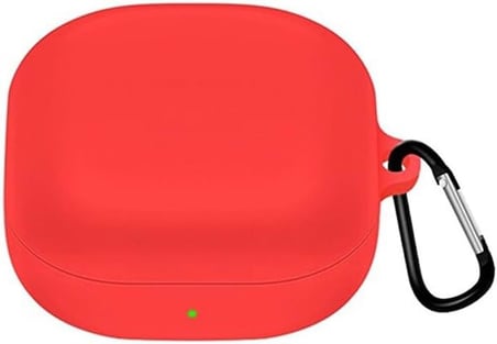 Samsung Galaxy Buds FE İle Uyumlu Renkli Silikon Kancalı Kılıf (kırmızı)