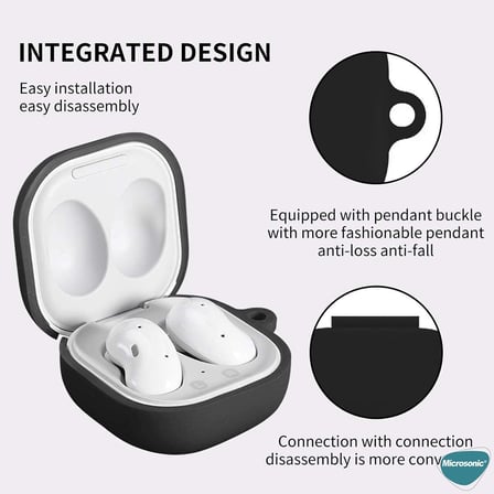 Samsung Galaxy Buds Live için Kılıf Mat Silikon Gri [Buds Live ile Uyumlu Kılıf - Gri]