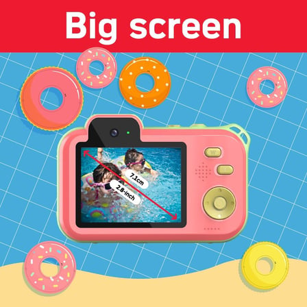 Realikids Cam Waterproof 2 – Çocuk kamerası, su geçirmez, 12 MP, HD video, selfie modu, filtre ve çerçeve, entegre oyunlar, lityum pil – Mavi