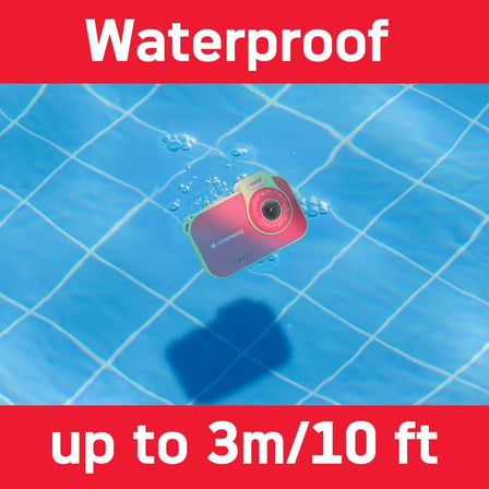Realikids Cam Waterproof 2 – Çocuk kamerası, su geçirmez, 12 MP, HD video, selfie modu, filtre ve çerçeve, entegre oyunlar, lityum pil – Mavi