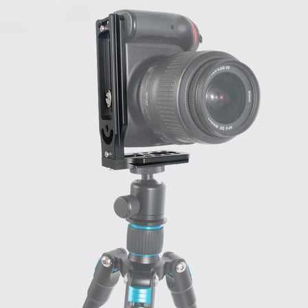 Arca Swiss Uyumlu Alüminyum Alaşım Kamera L Braket, 1/4 Ayarlanabilir Tripod Aparatı, Dikey Yatay Çekim, Nikon Canon Sony Fujifilm ile Uyumlu Profesyonel Stüdyo Kamera Aksesuarı, H22, Siyah