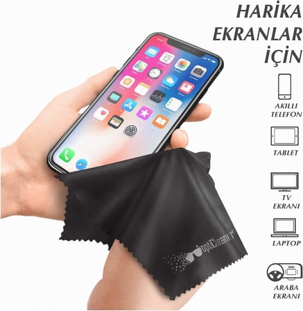 OptiCleaner 13’lü Mikrofiber Temizlik Bezi – Kamera Lens, Gözlük, Telefon, Tablet, Laptop ve TV Ekranları İçin, Çizmez ve İz Bırakmaz