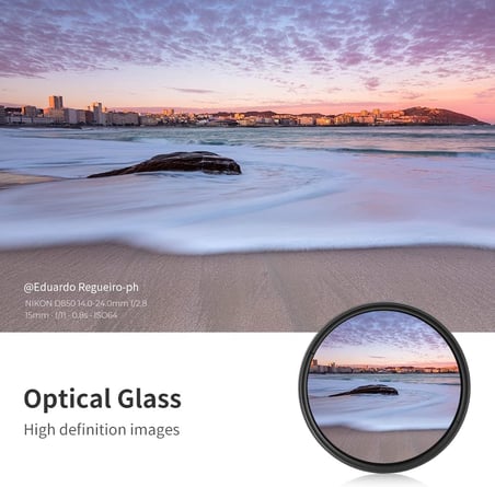 K & F Concept® 52 mm Slim HD Nötr yoğunluk Nötr yoğunluk çok kez ayarlanabilir kesici değişken ND Filter ayarlanabilir ND2 – ND400 kamera filtre 52MM SKU0124